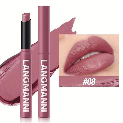 [Matte Lipstick] Matte Lipstick Single Pack | 12 Colors with Lasting Moisture - alotasawkli