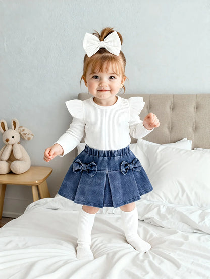 TEMU-A Three-Piece Set for Baby Girls Featuring - alotasawkli