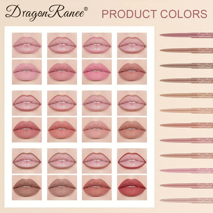 12pcs Matte Lip Liner Set: Smudge-Proof, Waterproof, Long-Lasting - alotasawkli
