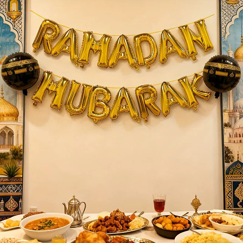 16-Inch Large Golden Islamic Ramadan & Eid al-Fitr - alotasawkli