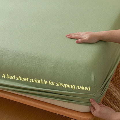 TEMU-3pcs Luxury Fitted Sheet Set: One Fitted Sheet + Two Pillowcases - alotasawkli