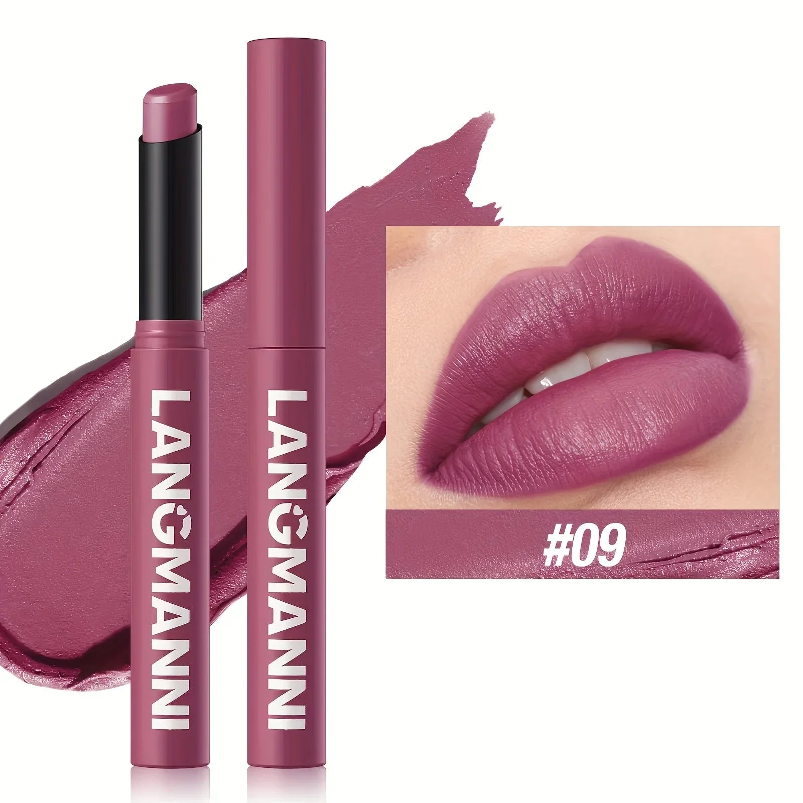 [Matte Lipstick] Matte Lipstick Single Pack | 12 Colors with Lasting Moisture - alotasawkli