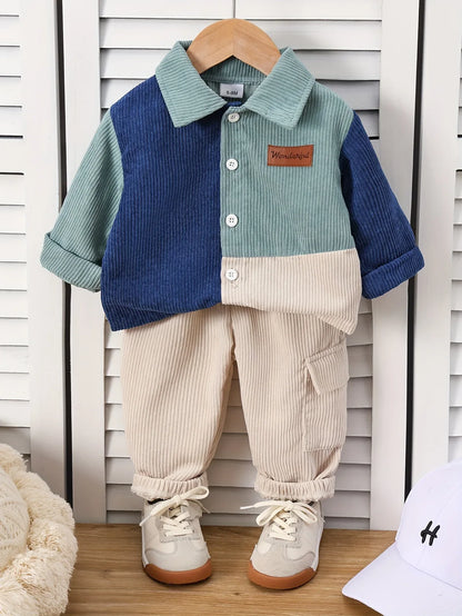 TEMU-Boys' Autumn/Winter Fashion Patchwork Turn - alotasawkli