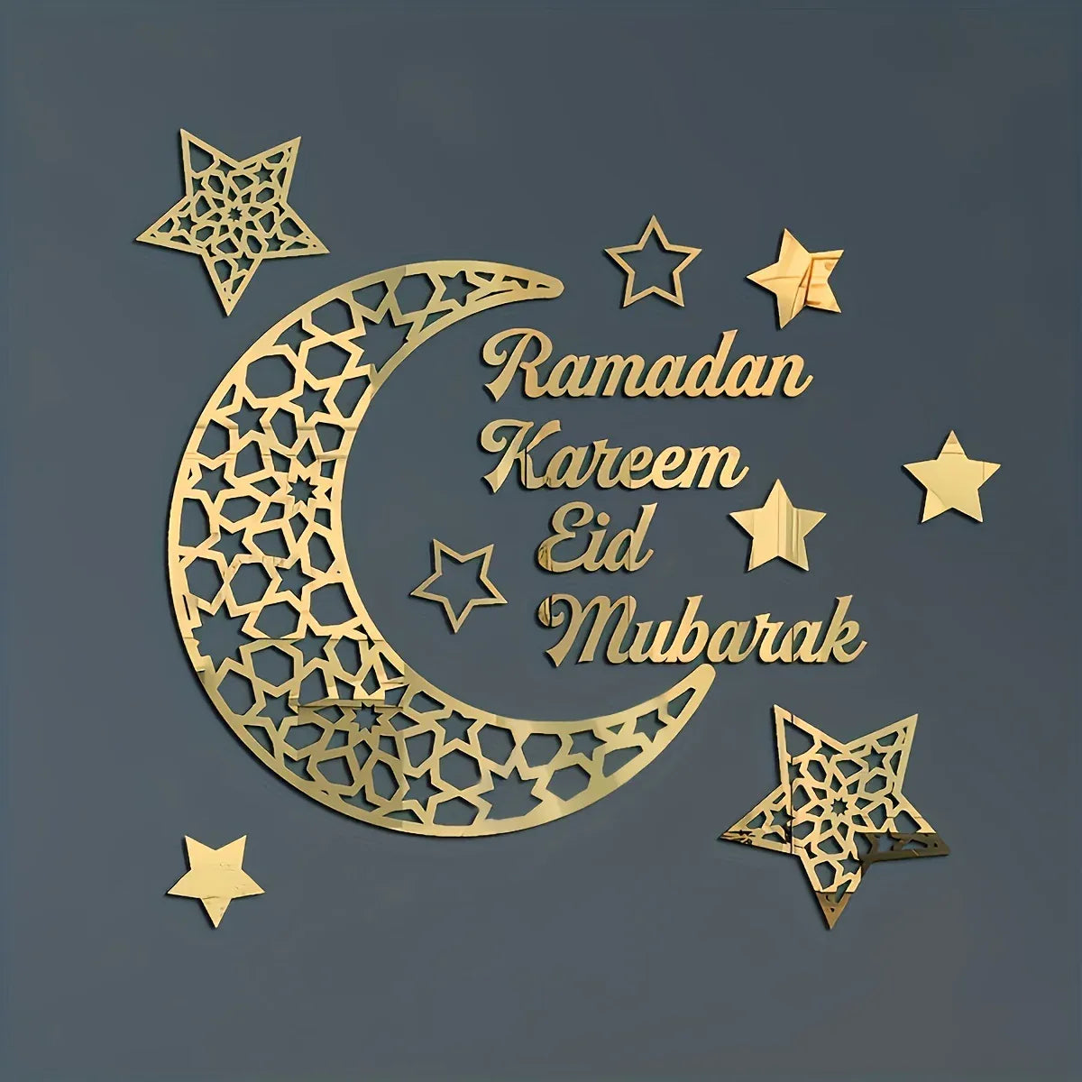 TEMU-Middle Eastern 1pc Creative Ramadan Mirror Wall Sticker - alotasawkli