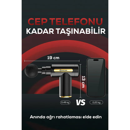 مسدس تدليك مهتز مع 4 رؤوس، أخضر، 19x13 سم - alotasawkli