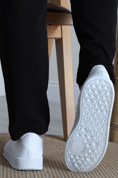 Men's Triple White Urban Trainers – Classic Minimalist Sneakers