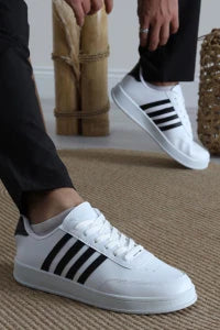 Men's Triple White Urban Trainers – Classic Minimalist Sneakers
