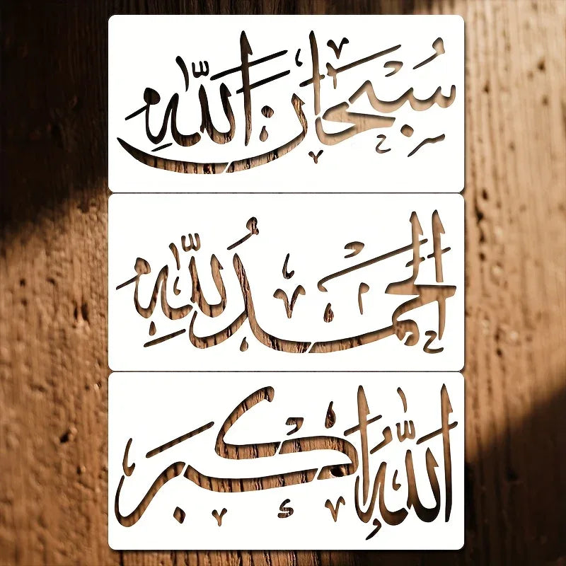 TEMU-3pcs Calligraphy and Painting Stencils for Wall Art - alotasawkli
