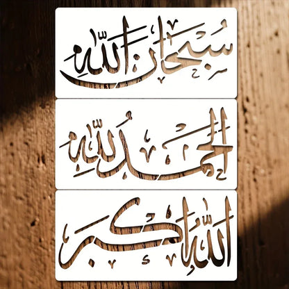 TEMU-3pcs Calligraphy and Painting Stencils for Wall Art - alotasawkli