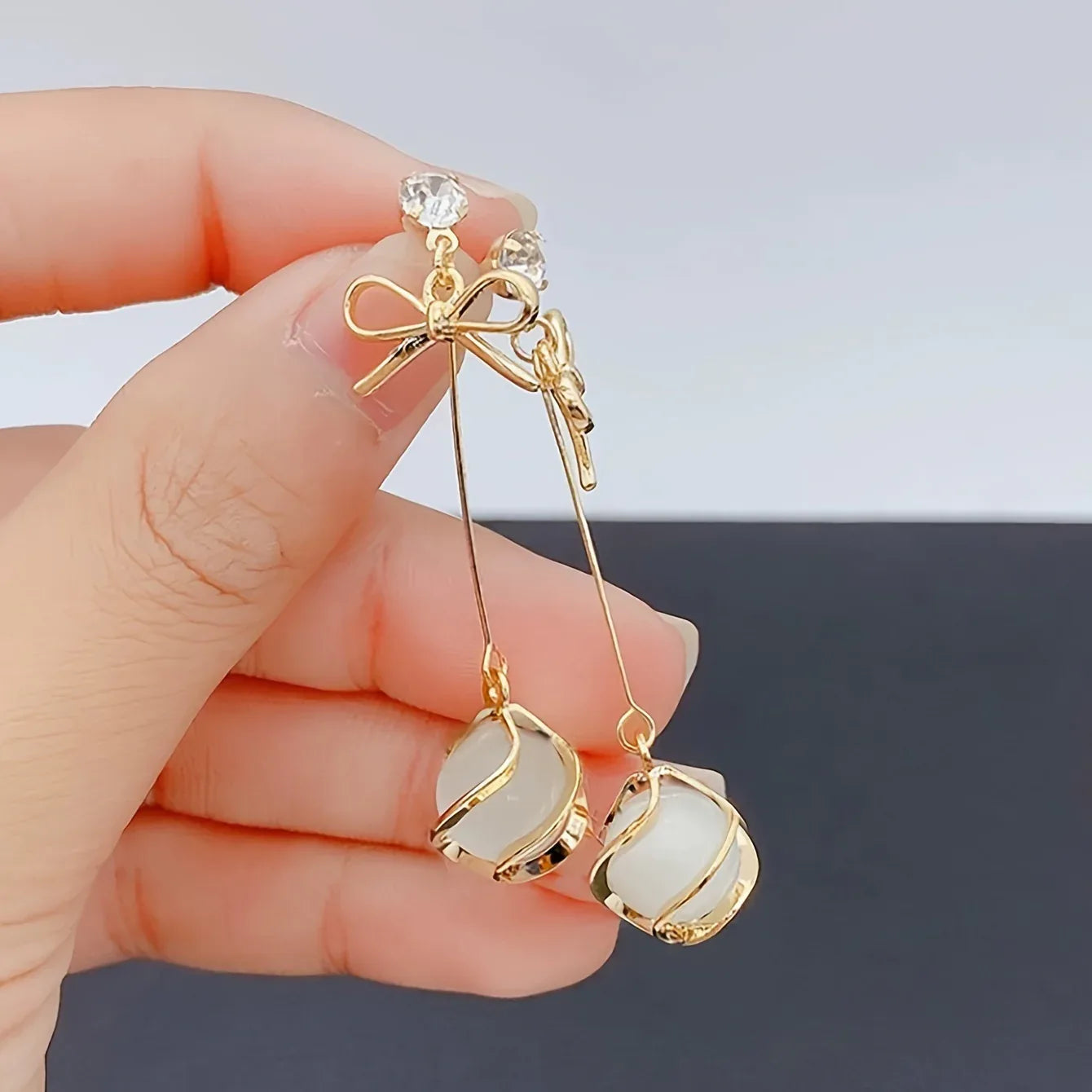 [1 Pair Elegant Earrings] 1 Pair Elegant Minimalist Long Earrings - alotasawkli