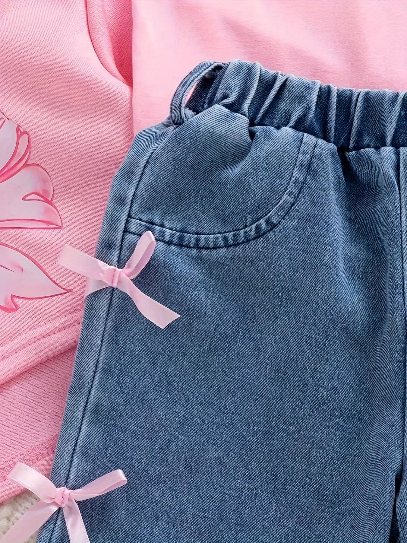 TEMU-Three piece set of baby girl fashion trend pink cartoon - alotasawkli