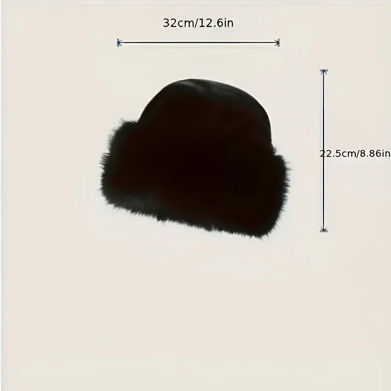 TEMU-Elegant Women's Faux Fur Winter Hat - alotasawkli