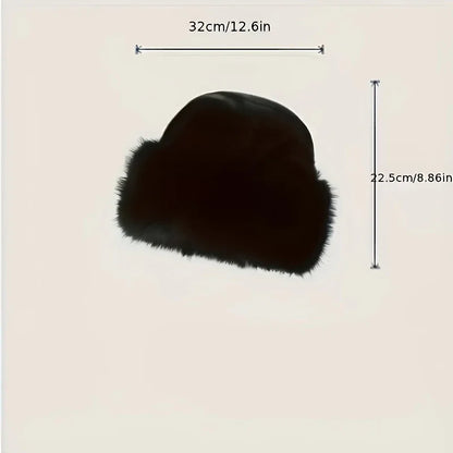 TEMU-Elegant Women's Faux Fur Winter Hat - alotasawkli