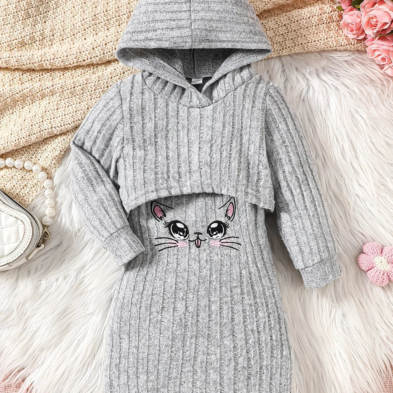 TEMU-A Cute And Trendy Two-Piece Set for Baby Girls And Toddlers - alotasawkli