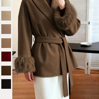 TEMU-Women's Fashion Elegant Furry Sleeve - alotasawkli