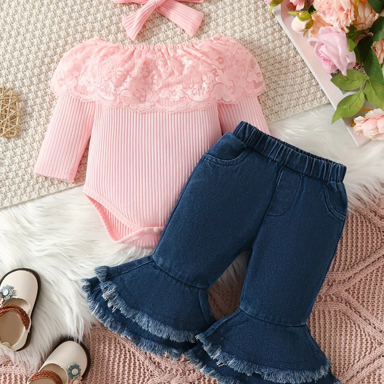 TEMU-Spring And Autumn Girls' Outfit Featuring - alotasawkli