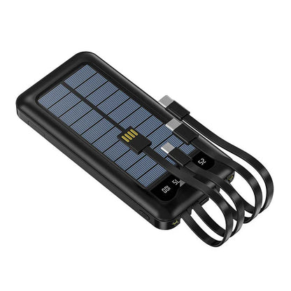 باور بانك بالطاقة الشمسية 10,000 مللي أمبير في الساعة | شحن 5 أجهزة في نفس الوقت | USB-C و Lightning - alotasawkli