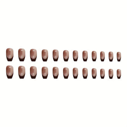 TEMU-24pcs Minimalist French-Style Press-On Nails - alotasawkli