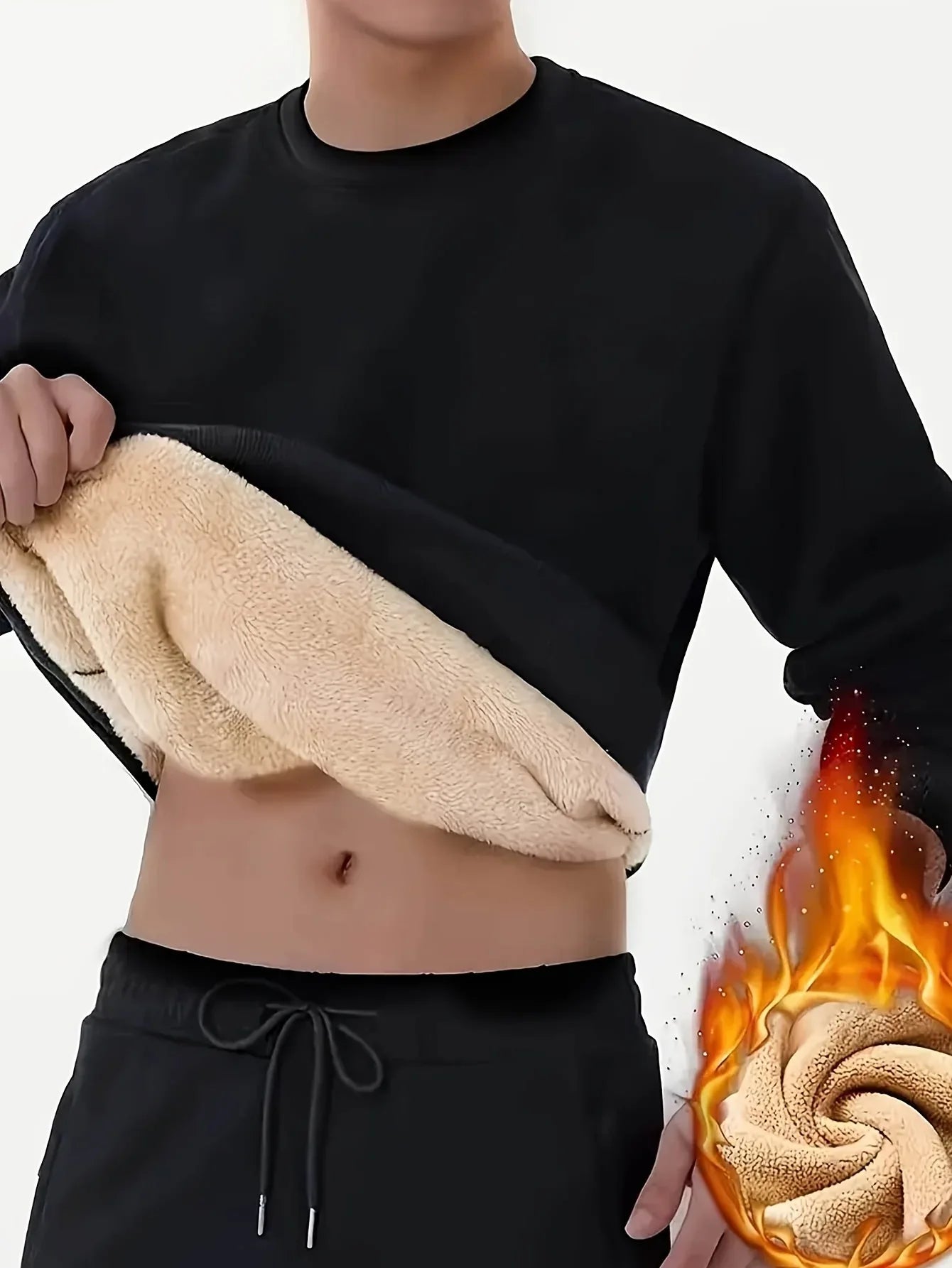 TEMU-Men's Fleece Sweatshirt - Thick Warm Winter - alotasawkli