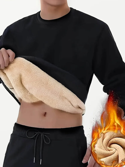TEMU-Men's Fleece Sweatshirt - Thick Warm Winter - alotasawkli