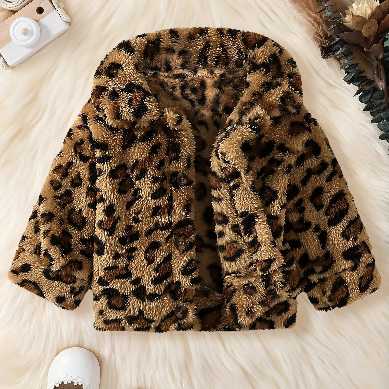 TEMU-Baby Girl'S Autumn And Winter Leopard - alotasawkli