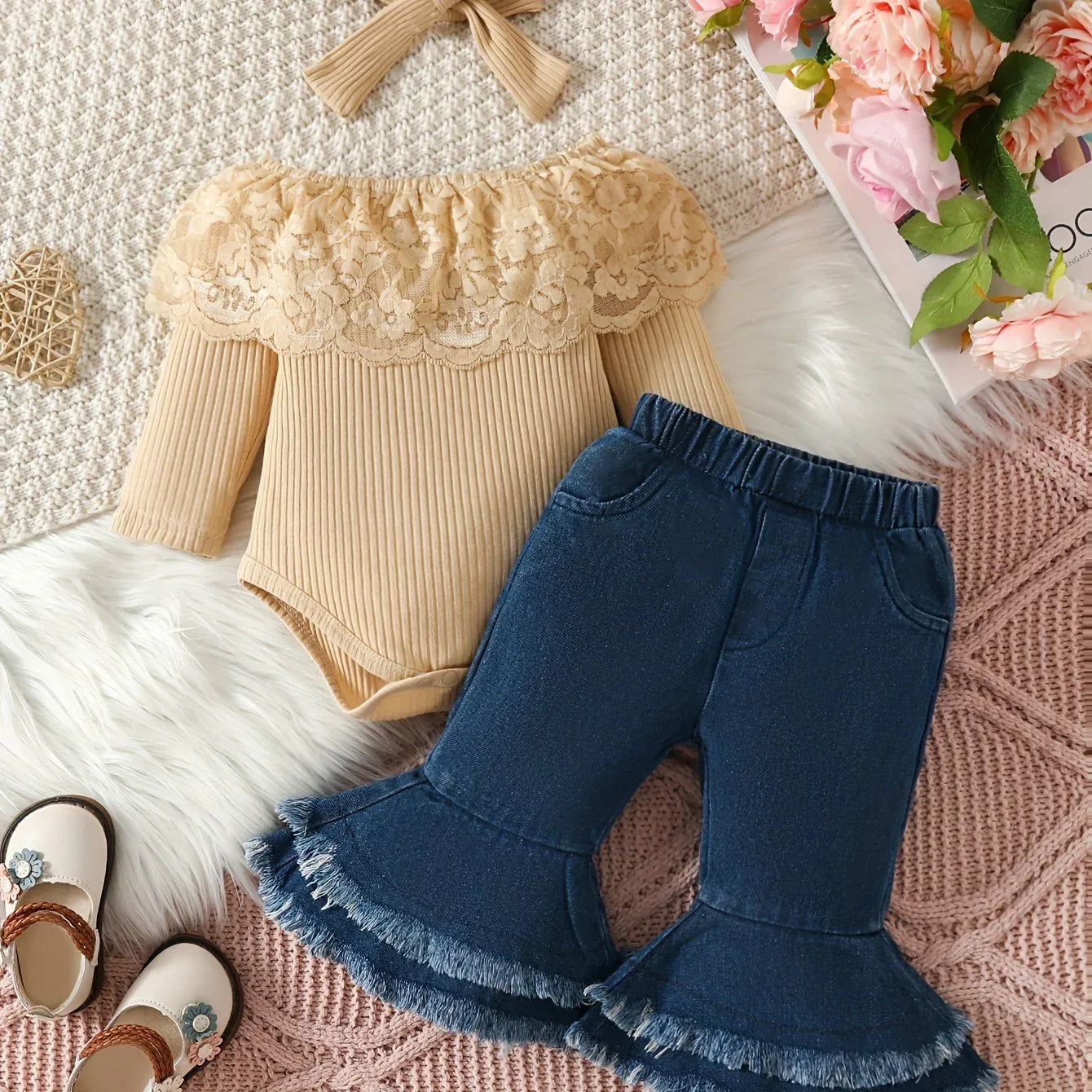 TEMU-Spring And Autumn Girls' Outfit Featuring - alotasawkli