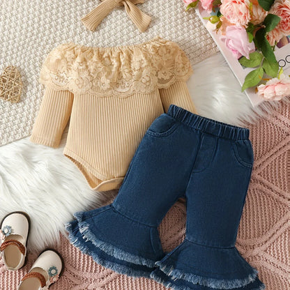 TEMU-Spring And Autumn Girls' Outfit Featuring - alotasawkli