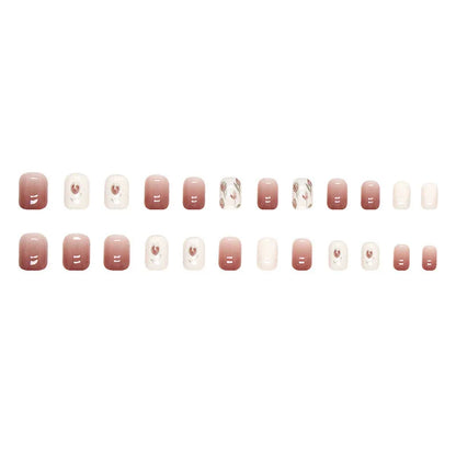 TEMU-24pcs Short Square Press-On Nails - alotasawkli
