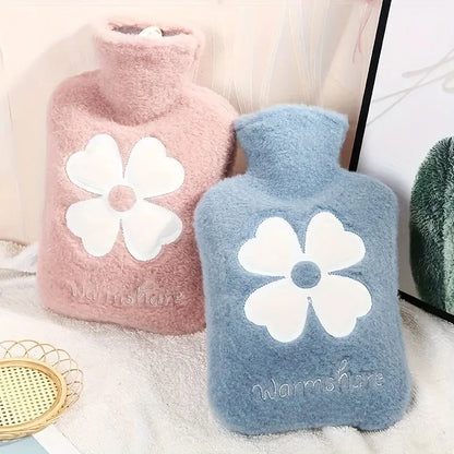 TEMU-Cozy Hot Water Bottle with Soft Cover - 17.63oz/35.27oz, Durable & Easy-to-Use for Warmth - alotasawkli
