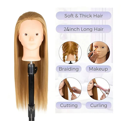 TEMU-24-Inch Hairdressing Mannequin Head Made - alotasawkli