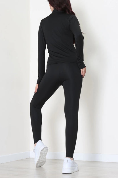 Black Zippered Scuba Fabric Set