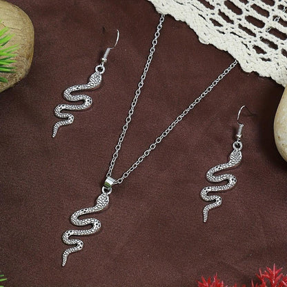 3pcs Retro Ethnic Style Women's Earrings and Necklace Set - alotasawkli