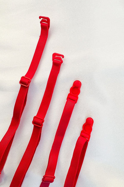 Handcuff Fantasy Garter Set Red