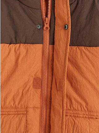 Orange Hooded Boys' Thick Coat - alotasawkli