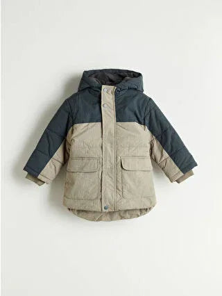 Orange Hooded Boys' Thick Coat - alotasawkli