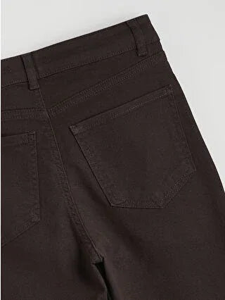 Brown Crop Flare Women's Jeans - alotasawkli