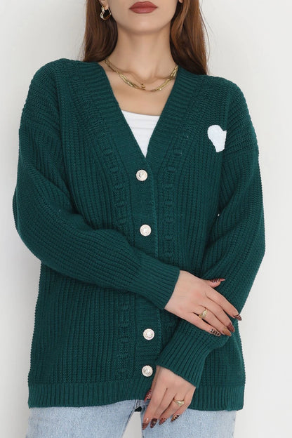 Women’s Pom-Pom Detail Knit Cardigan – Pink