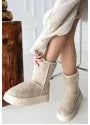 Sophia Beige Suede Boots - alotasawkli