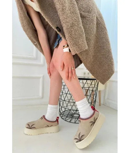 Mucy Beige Suede Boots - alotasawkli