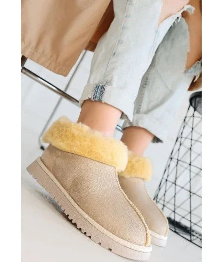Abby Beige Suede Boots - alotasawkli
