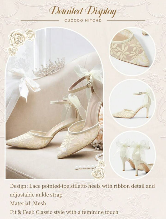CUCCOO HITCHD Pointed Toe Slim High Heel Hollow