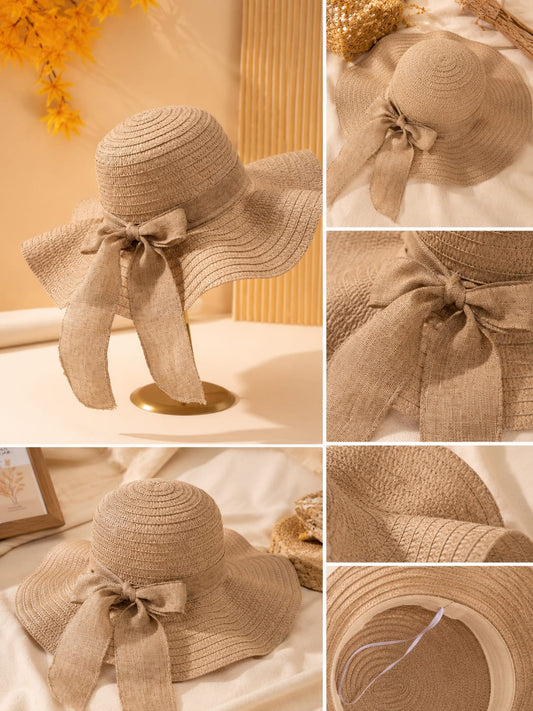 Stylish Beach Hat with a Bow