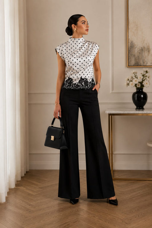 Stylish polka dot blouse