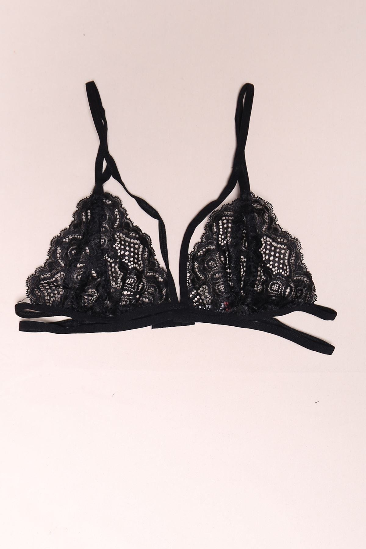 Sheer Black Lace Underwire Bra Set with Matching Thong